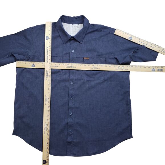 Orvis Tech Shirt Mens XXL Blue Short Sleeve Performance - Picture 5 of 10